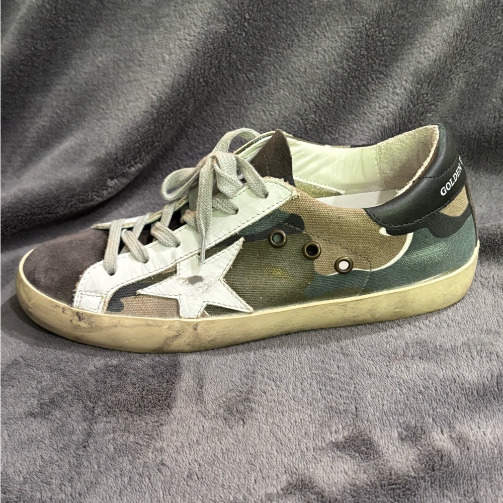 Golden Goose Canvas Printed Sneakers